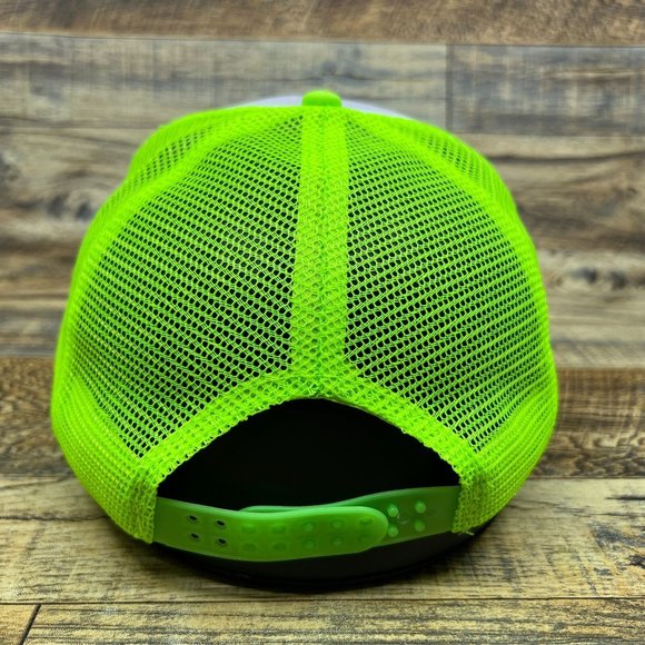 Calstreets Mens Trucker Hat Neon Green Skateboarding Is Not A Crime Baseball Cap - Picture 5 of 8